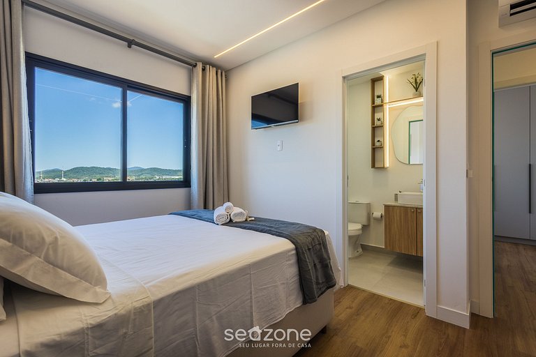 Apto con Parrilla y Vista Parcial al Mar ALE0803