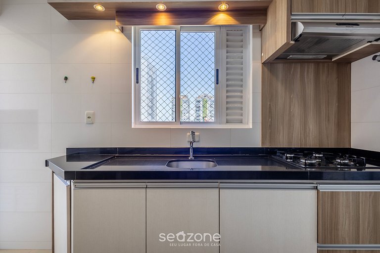 Apto c/ Churrasqueira a 90m da Praia CMF0501