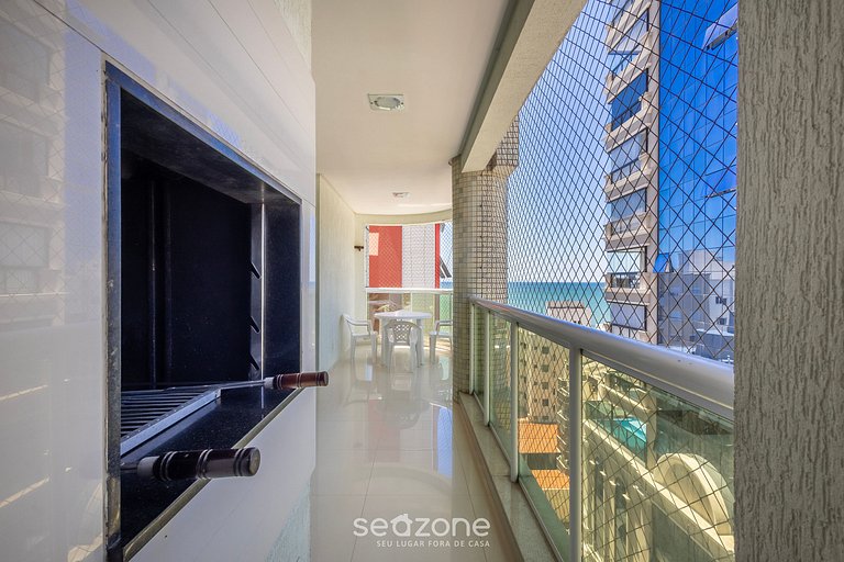 Apto c/ Churrasqueira a 90m da Praia CMF0501