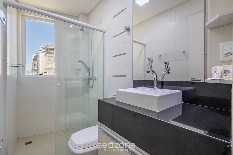 Apto c/ Churrasqueira a 90m da Praia CMF0501