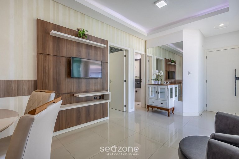 Apto c/ Churrasqueira a 90m da Praia CMF0501