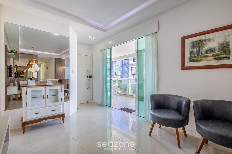 Apto c/ Churrasqueira a 90m da Praia CMF0501