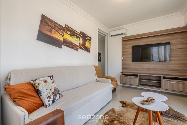 Apto c/ Churrasqueira a 90m da Praia CMF0501