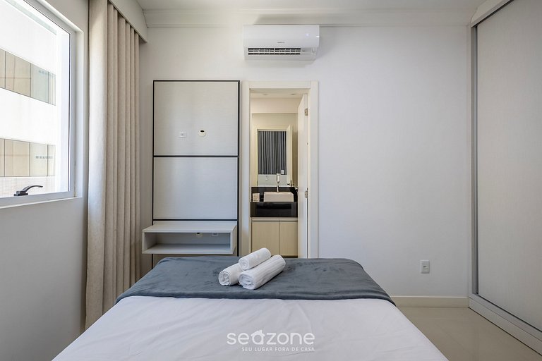 Apto c/ Churrasqueira a 90m da Praia CMF0501