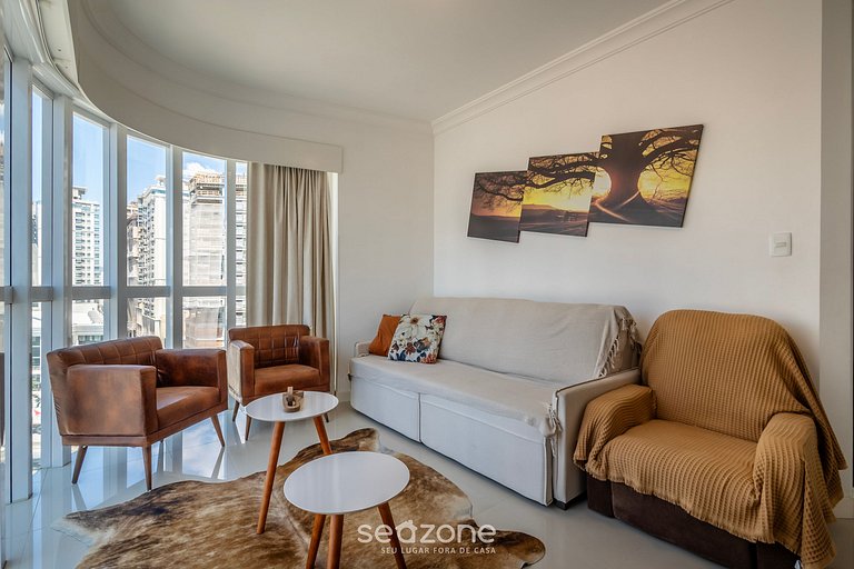 Apto c/ Churrasqueira a 90m da Praia CMF0501