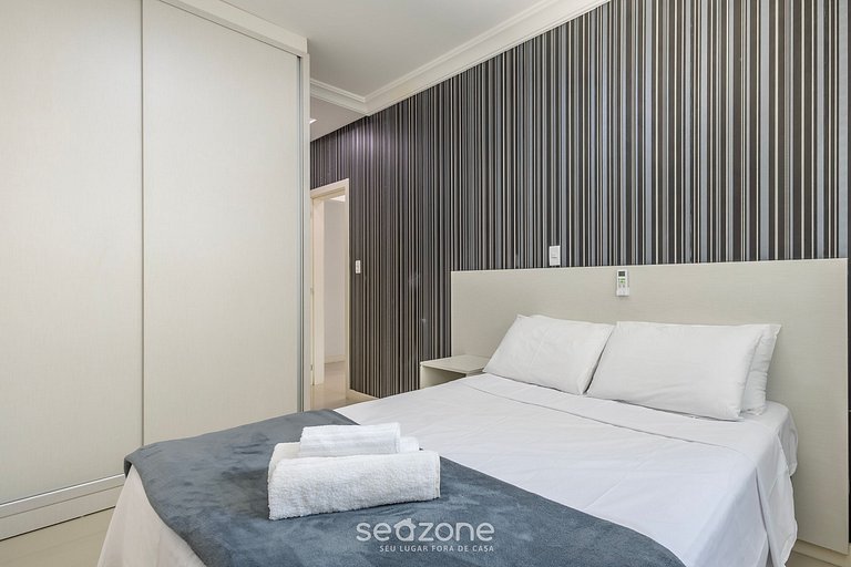 Apto c/ Churrasqueira a 90m da Praia CMF0501