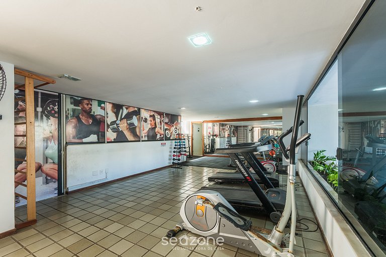 Apto c/ piscina, hidromassagem e vista mar MPA0313