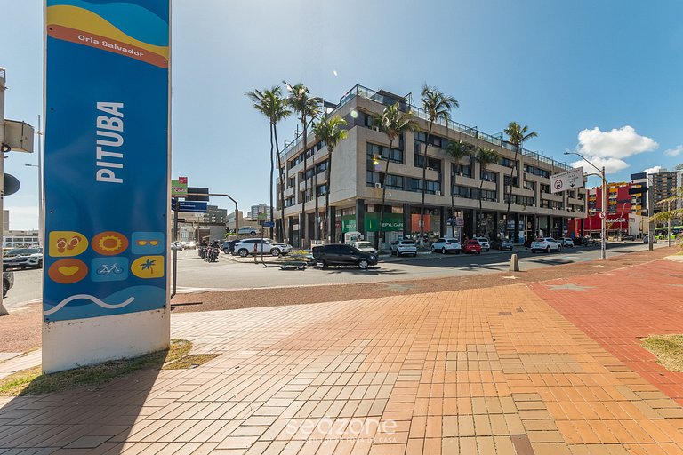 Apto c/ piscina, hidromassagem e vista mar MPA0313