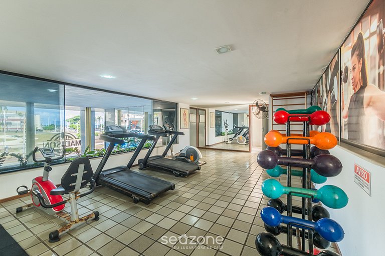 Apto c/ piscina, hidromassagem e vista mar MPA0313