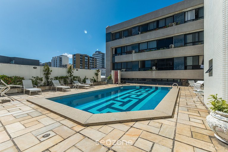 Apto c piscina, hidromasaje y vista al mar MPA0313