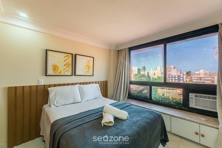 Apto c/ piscina, hidromassagem e vista mar MPA0313