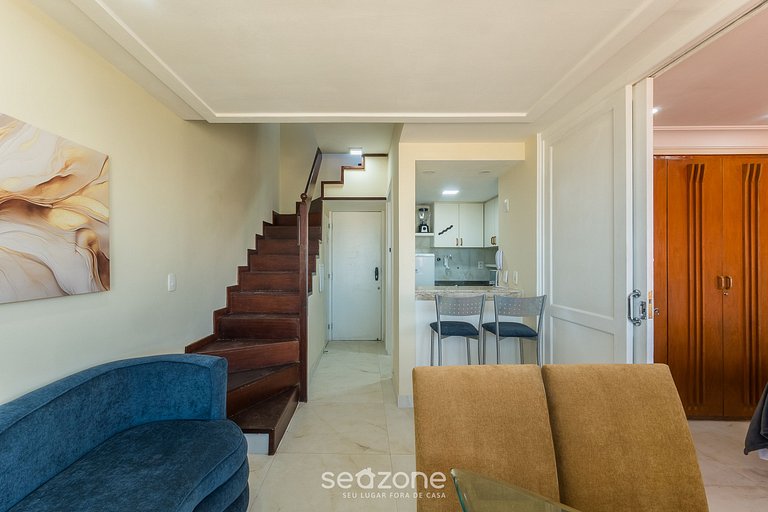 Apto c piscina, hidromasaje y vista al mar MPA0313