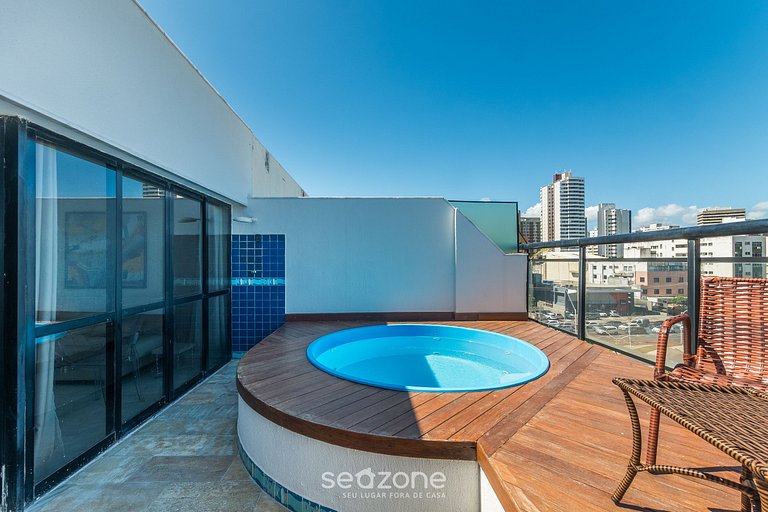 Apto c piscina, hidromasaje y vista al mar MPA0313