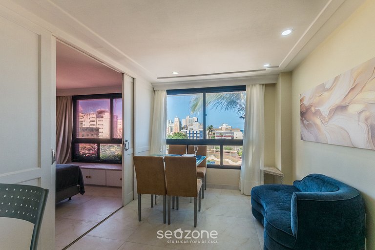 Apto c/ piscina, hidromassagem e vista mar MPA0313