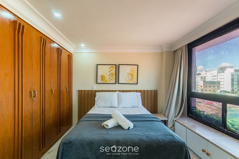 Apto c/ piscina, hidromassagem e vista mar MPA0313