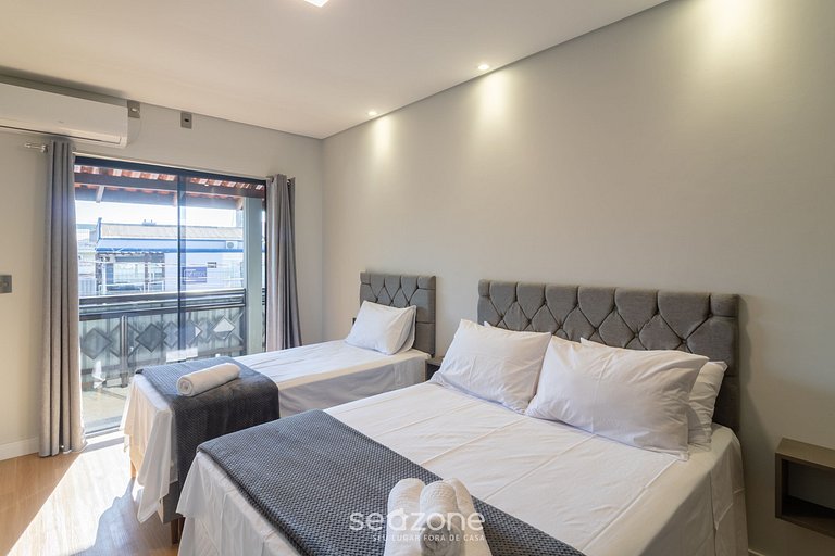 Apto c/ churrasqueira a 200m da Praia IFA0054