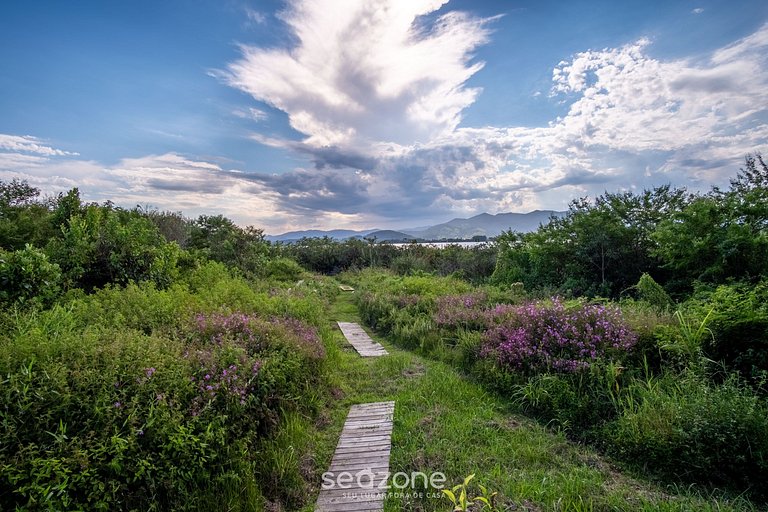 Casa Beira Lagoa | Pôr do Sol 800m Rosa MAT0021