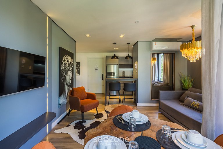 Apto aconchegante no Centro de Gramado CBG0302