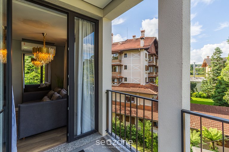 Apto aconchegante no Centro de Gramado CBG0302