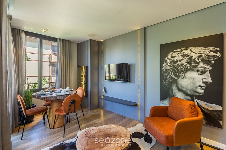 Apto aconchegante no Centro de Gramado CBG0302