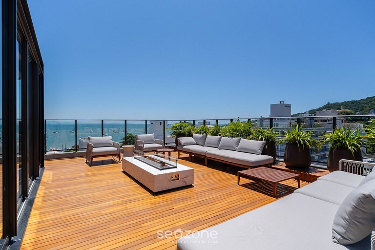 Estúdios en Condo con Piscina a 150m de la Playa en Jurerê -