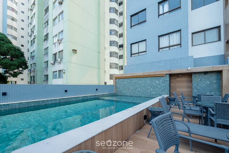 Moderno em prédio c/ piscina, Salvador HFO0609