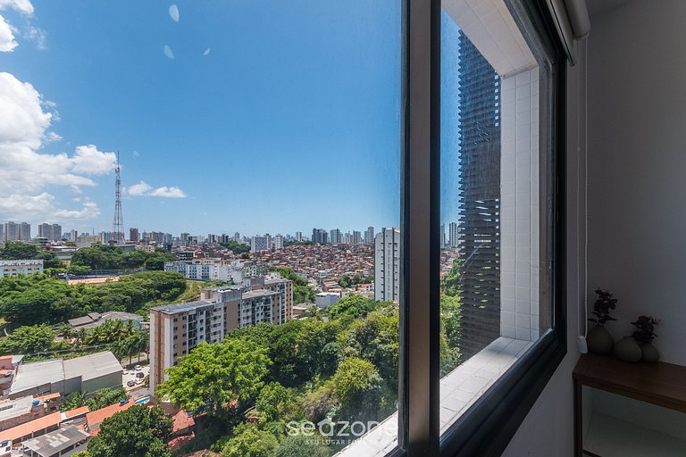 Studio em Salvador em prédio c/ piscina HFO0609