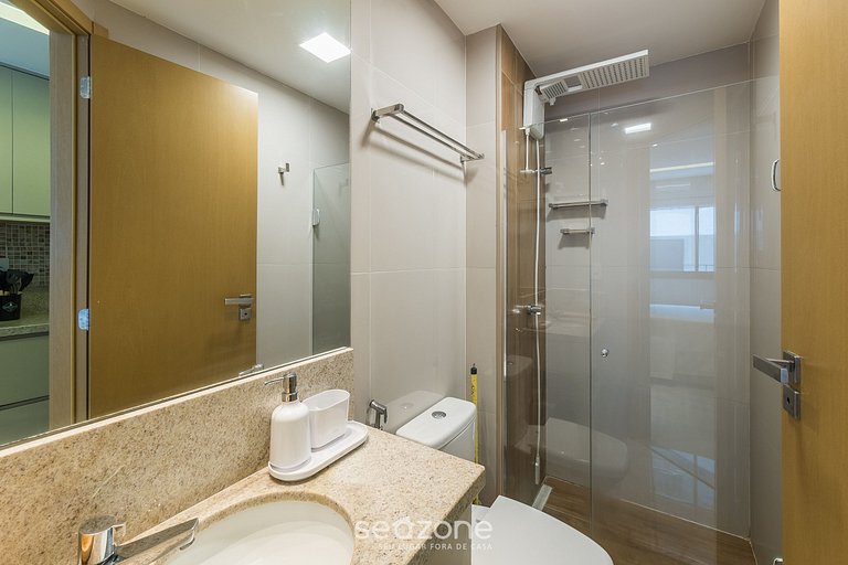 Studio em prédio c/ piscina em Salvador HFO0203