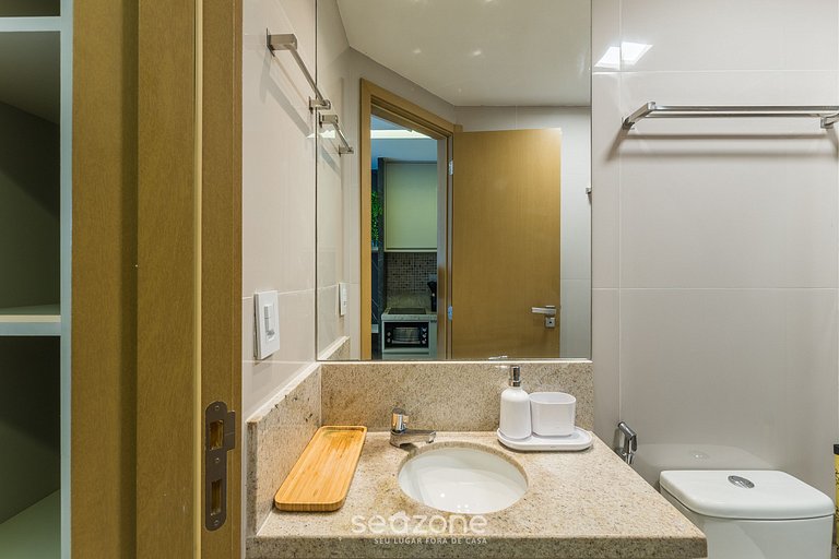 Studio em prédio c/ piscina em Salvador HFO0203