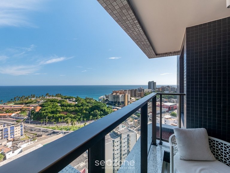 Apto c/ vista mar a 800 m da praia EDF1306