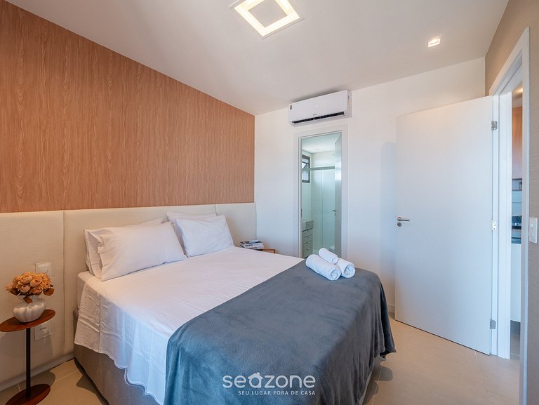 Apto c/ vista mar a 800 m da praia EDF1306