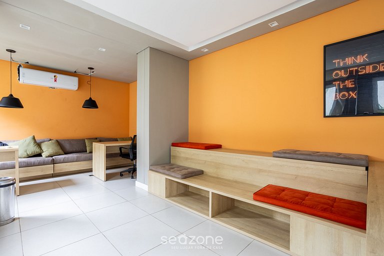 Apto c/ balcón, 350 m del Shop. Ibirapuera ECG1308