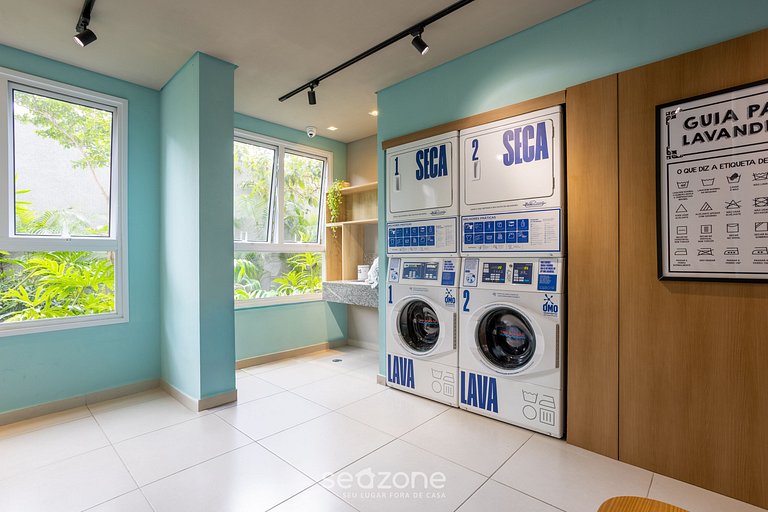 Apto c/ balcón, 350 m del Shop. Ibirapuera ECG1308