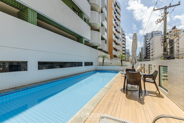 Apto en Cond. c/ Piscina, 700 m del mar MBR0204