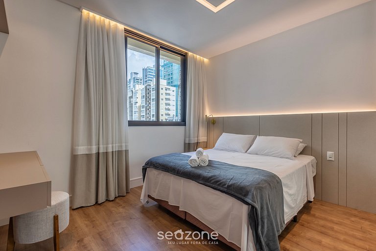 Apto c/ churrasq. a 260 m da Praia EAH0602