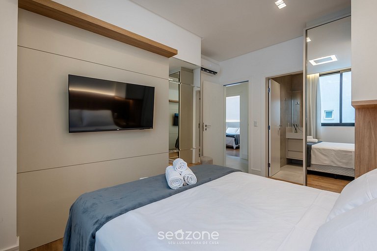 Apto c/ churrasq. a 260 m da Praia EAH0602