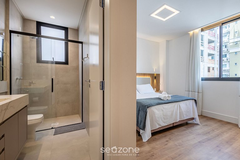 Apto c/ churrasq. a 260 m da Praia EAH0602