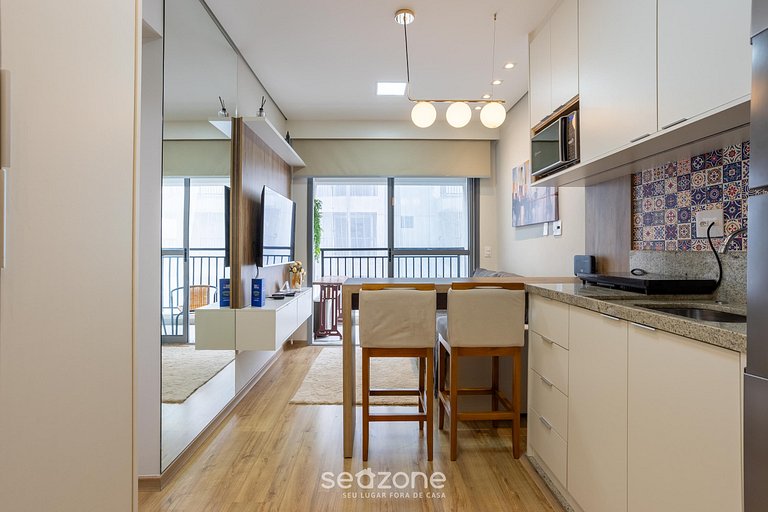 Apto a apenas 450m do Metrô, Indianópolis NOE1410