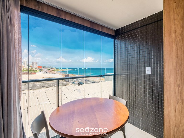 Studio c/ vista p/ mar em cond. c/ piscina JDN0218