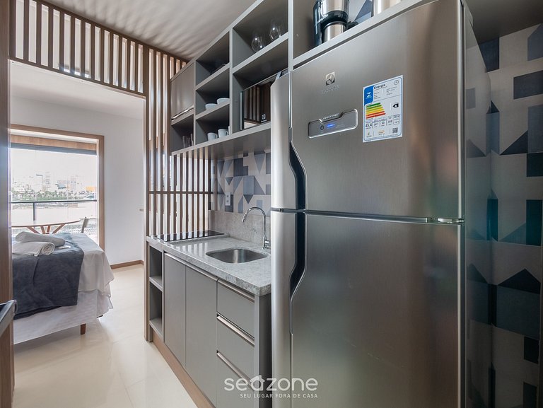 Studio c/ vista p/ mar em cond. c/ piscina JDN0218