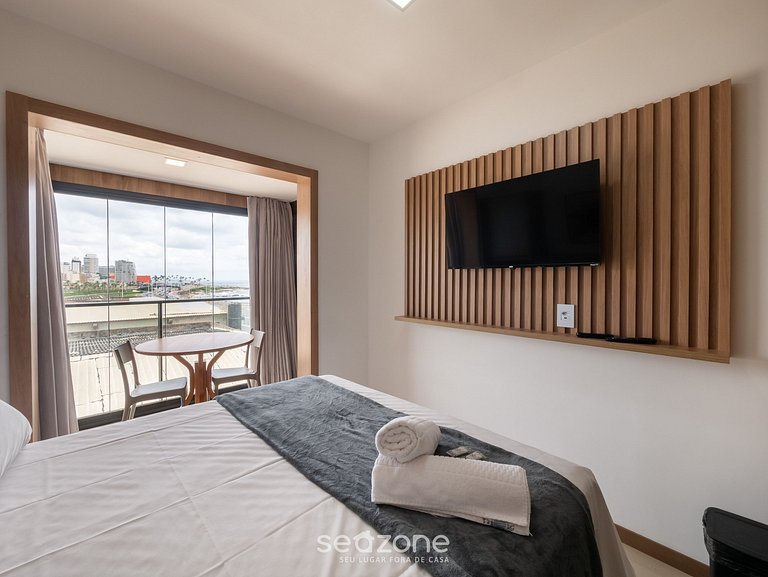 Studio c/ vista p/ mar em cond. c/ piscina JDN0218