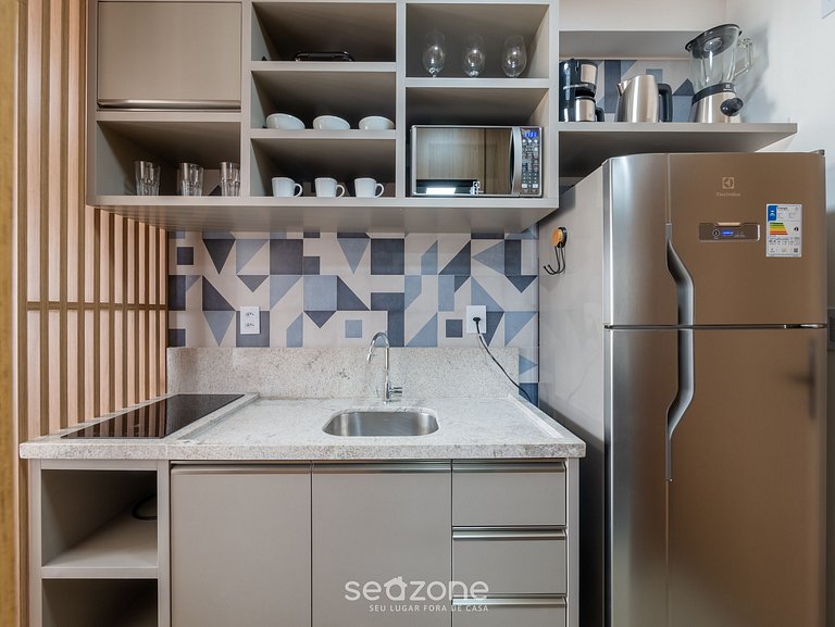 Studio c/ vista p/ mar em cond. c/ piscina JDN0218