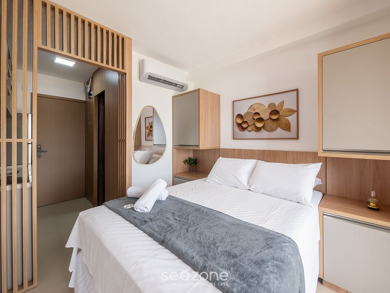 Studio c/ vista p/ mar em cond. c/ piscina JDN0218