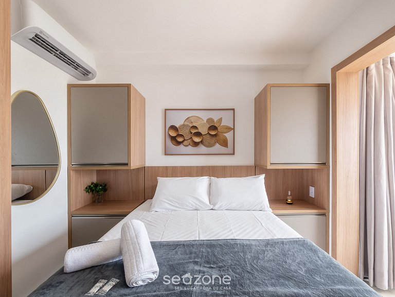 Studio c/ vista p/ mar em cond. c/ piscina JDN0218