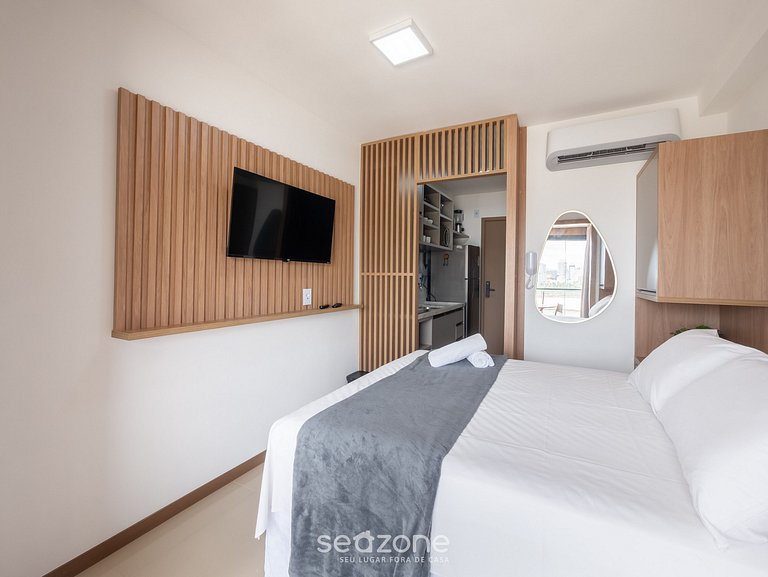 Studio c/ vista p/ mar em cond. c/ piscina JDN0218