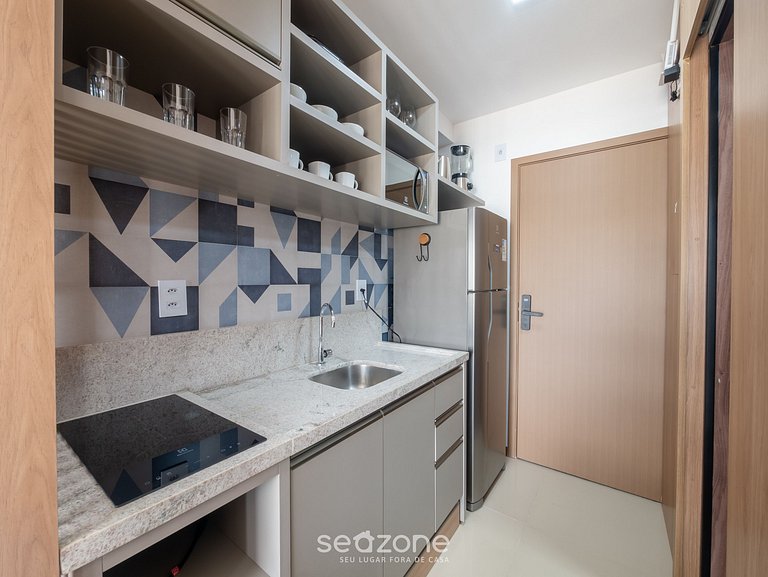 Studio c/ vista p/ mar em cond. c/ piscina JDN0218