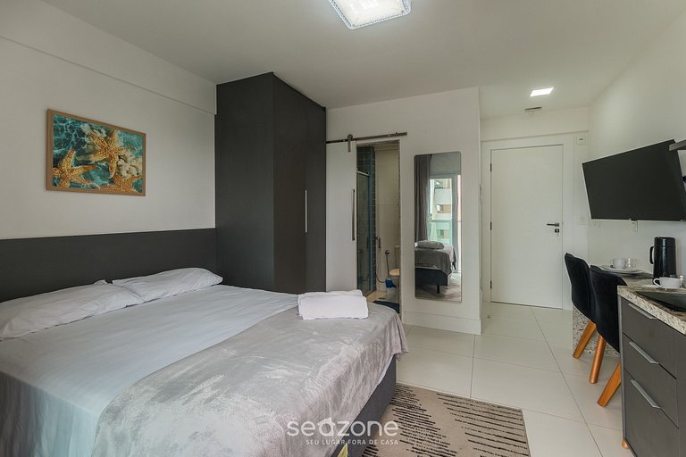 Estudio c/ vista al mar en cond c/ piscina PSP0605