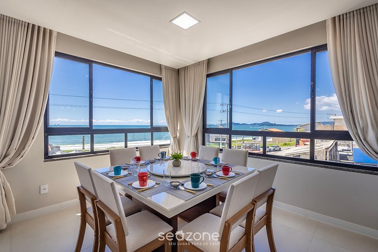 Apto c/ churrasq. e vista mar em Itajubá IBH0201