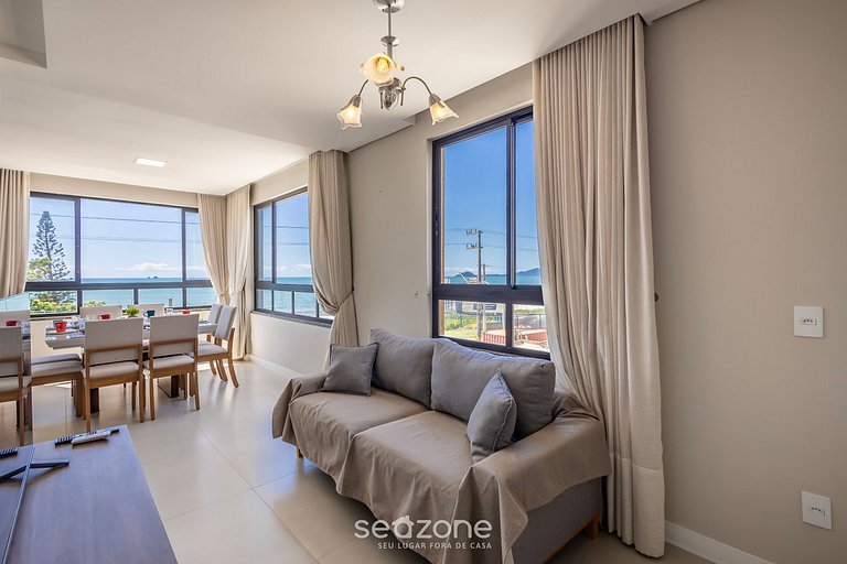 Apto c/ barbacoa y vista al mar en Itajubá IBH0201