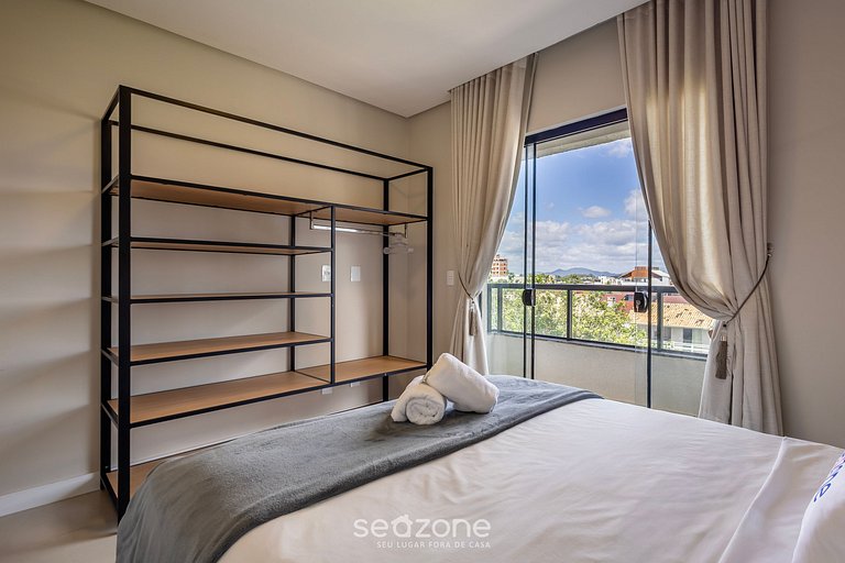 Apto c/ barbacoa y vista al mar en Itajubá IBH0201